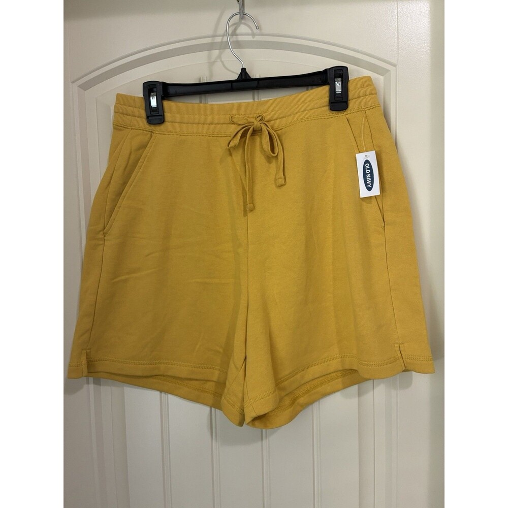 Old Navy Shorts Women Large Mustard Yellow Pull On Drawstring Waist  NWT